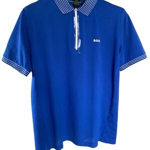 BOSS Men's Blue Polo Shirt